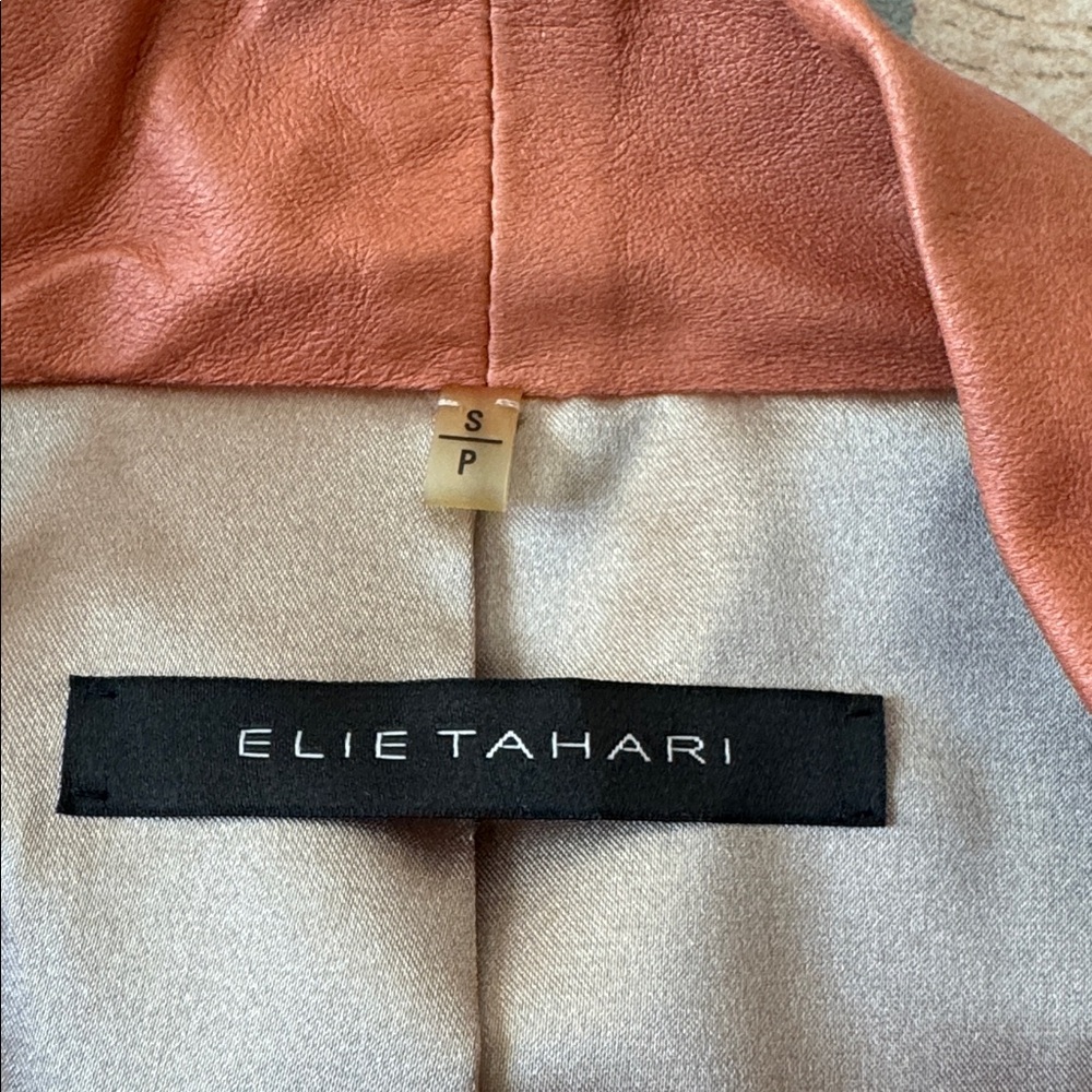 Elie Tahari Terracotta Belted Blazer - Picture 9 of 10